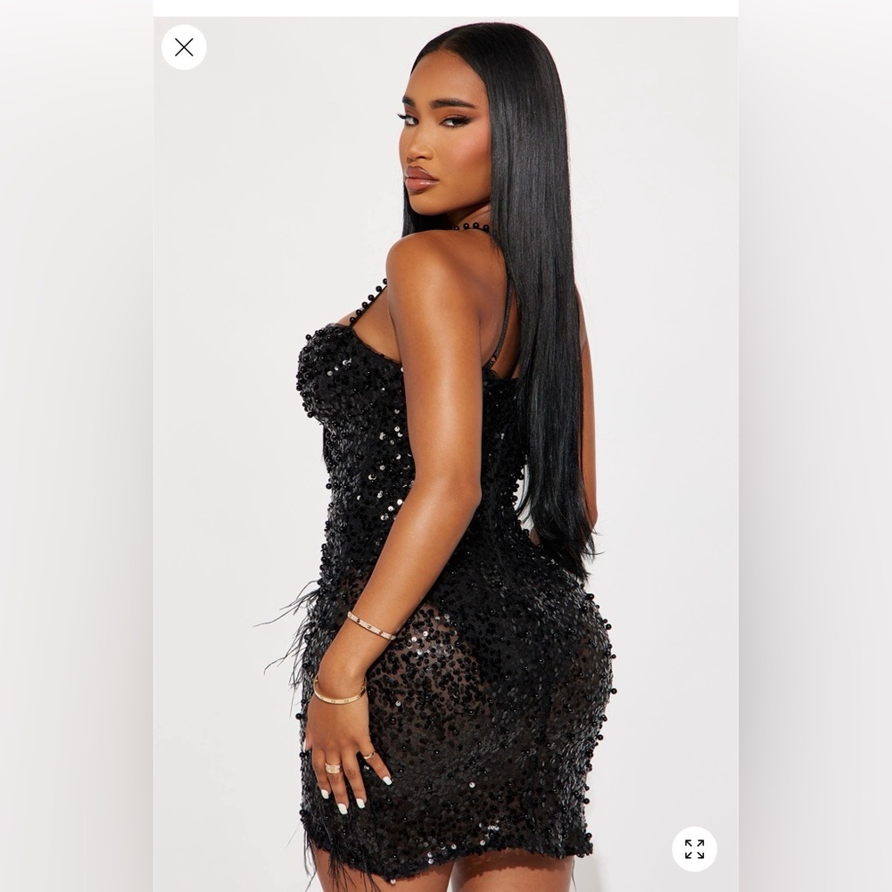 Fashion Nova Black Sequin Mini Dress - Picture 2 of 4